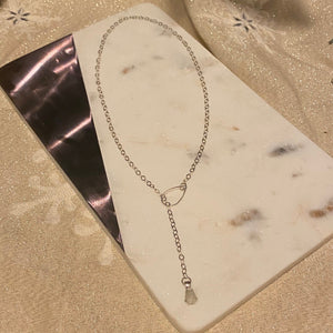 Moon and Water Lariat Necklace